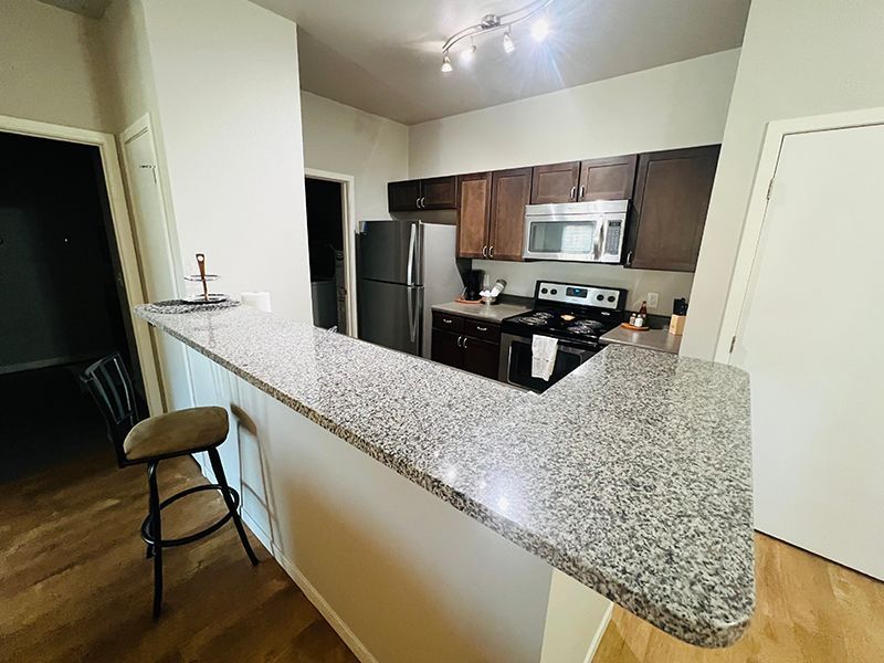 kitchen island with barstool