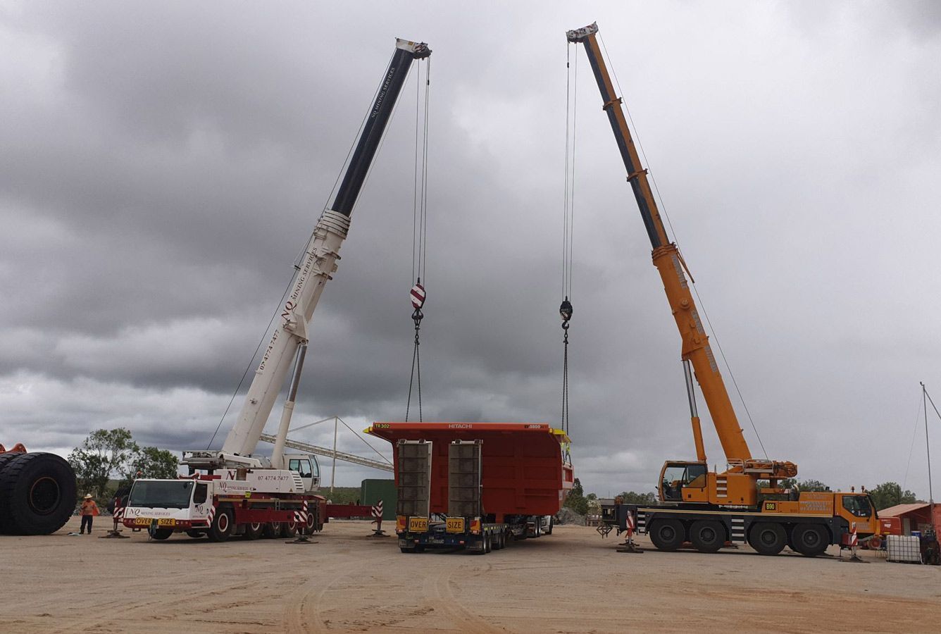 Two Crane Lift — Crane Hire in Bohle, QLD