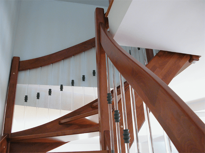 scala classica in legno da interni