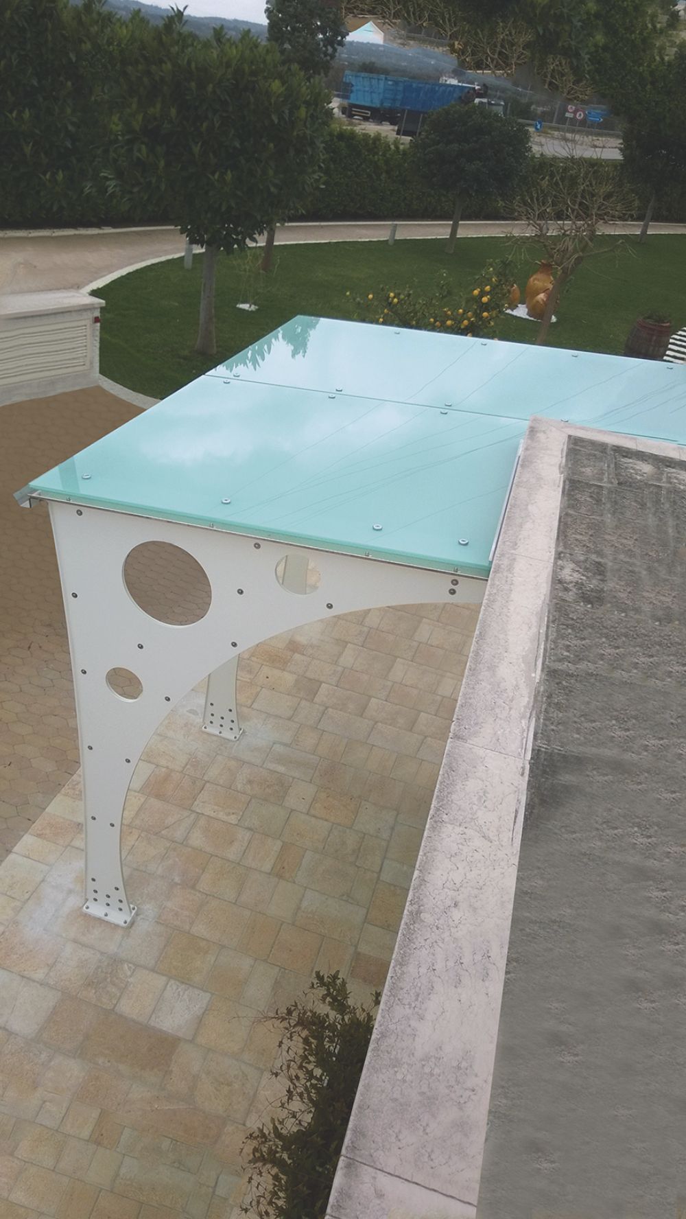 copertura in plexiglass da esterno