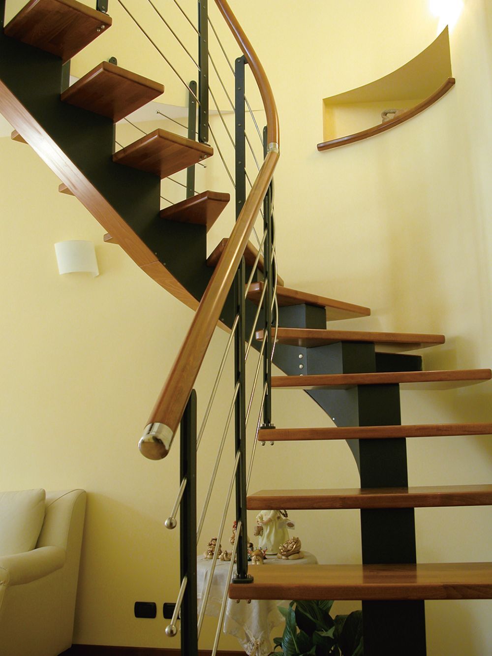 scala da interni moderna in legno