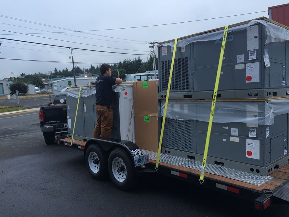 Delivery truck with heating and cooling system — Commercial Heating and Cooling Work in New Port, OR