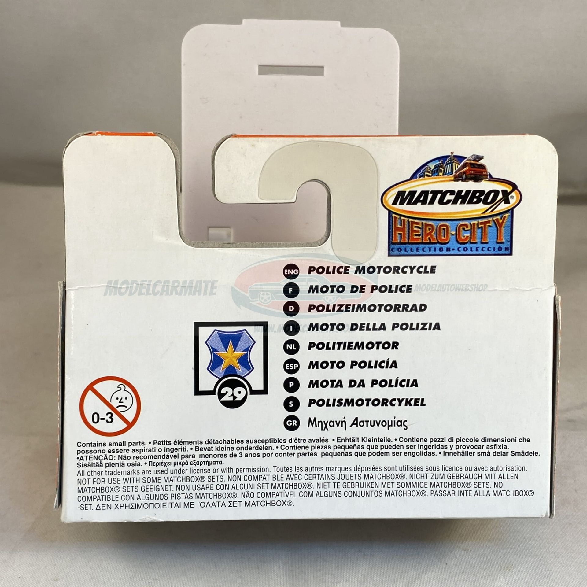 Matchbox Hero City - Police Motorcycle #29