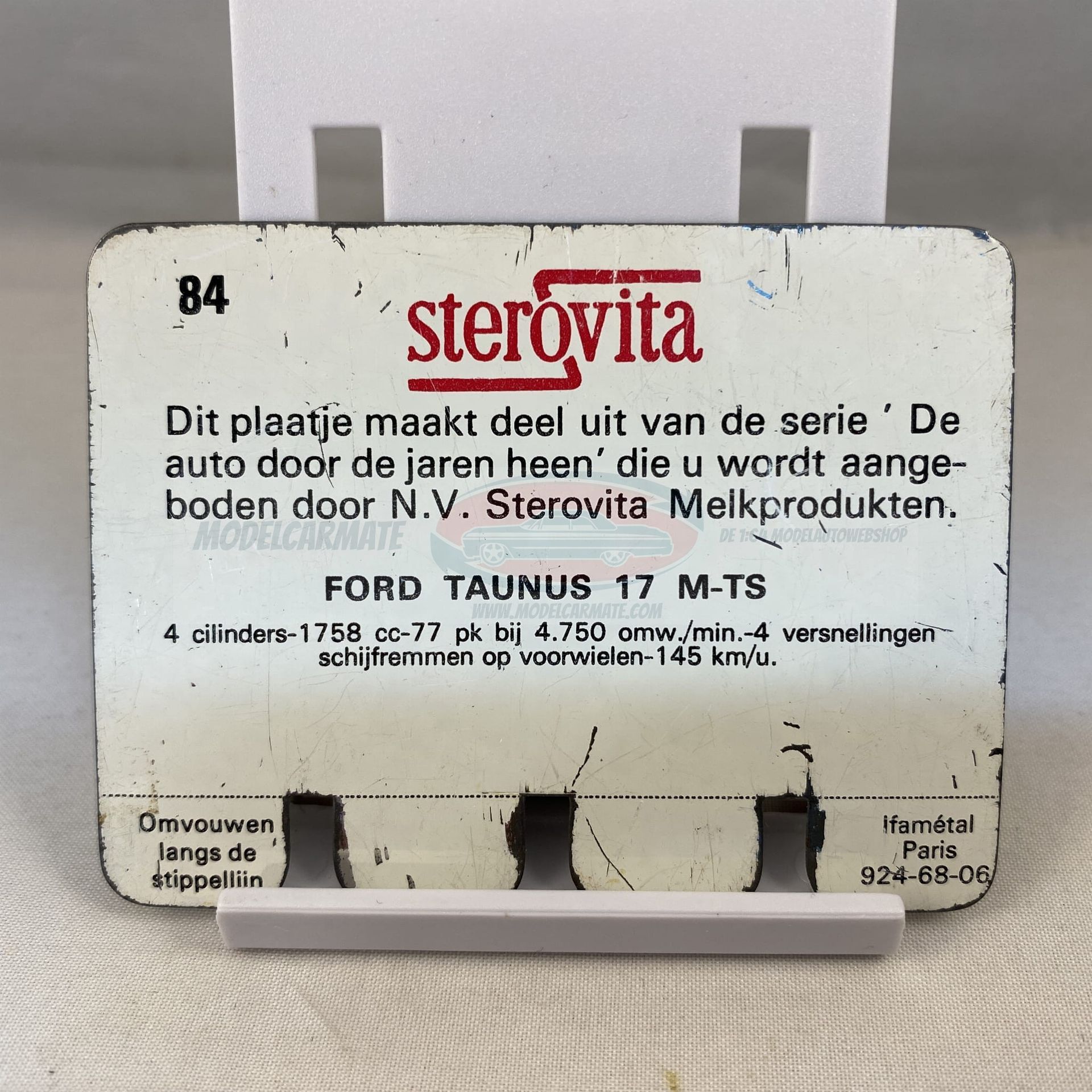 Sterovita Plaatje #84 Ford Taunus 17 M-TS