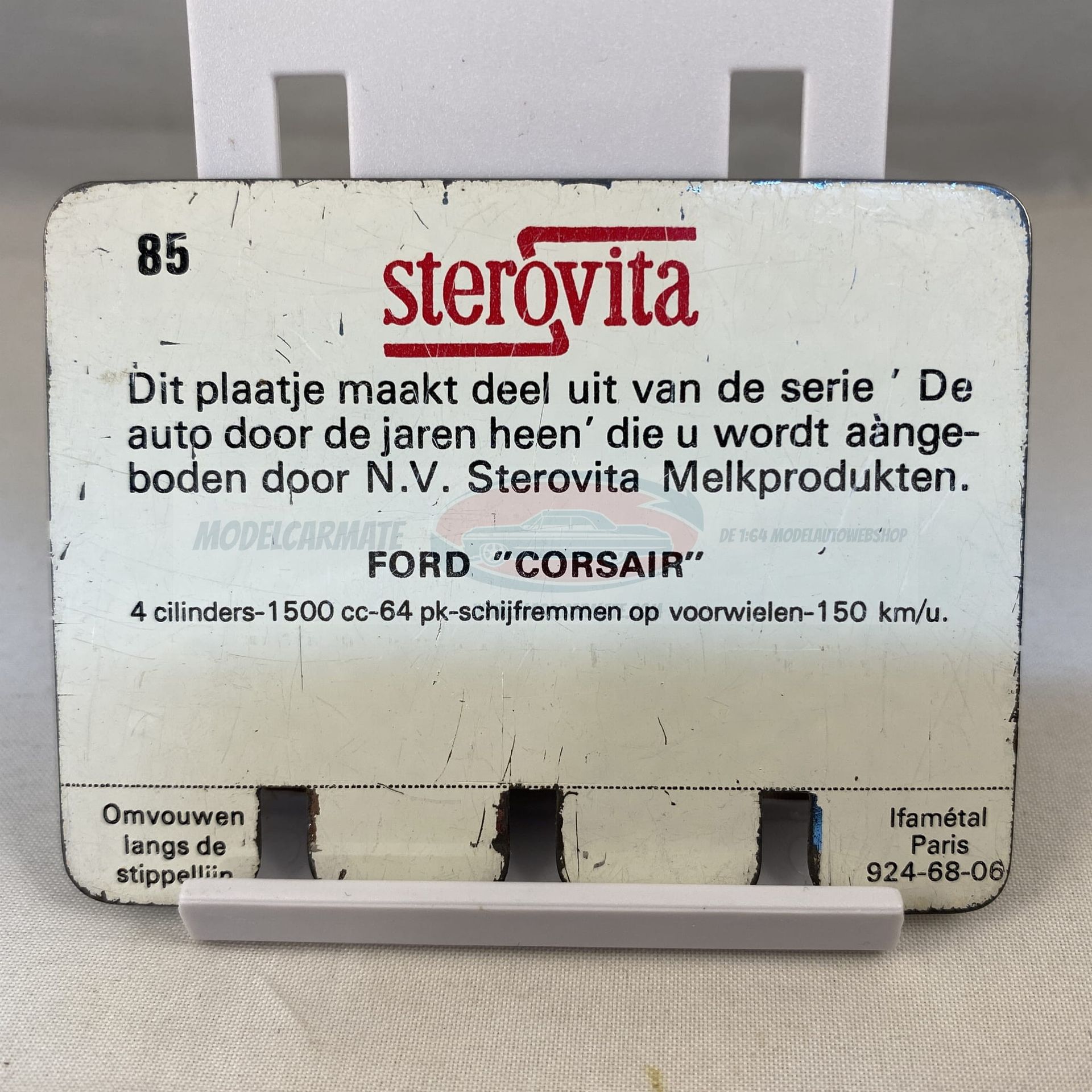 Sterovita Plaatje #85 Ford Corsair