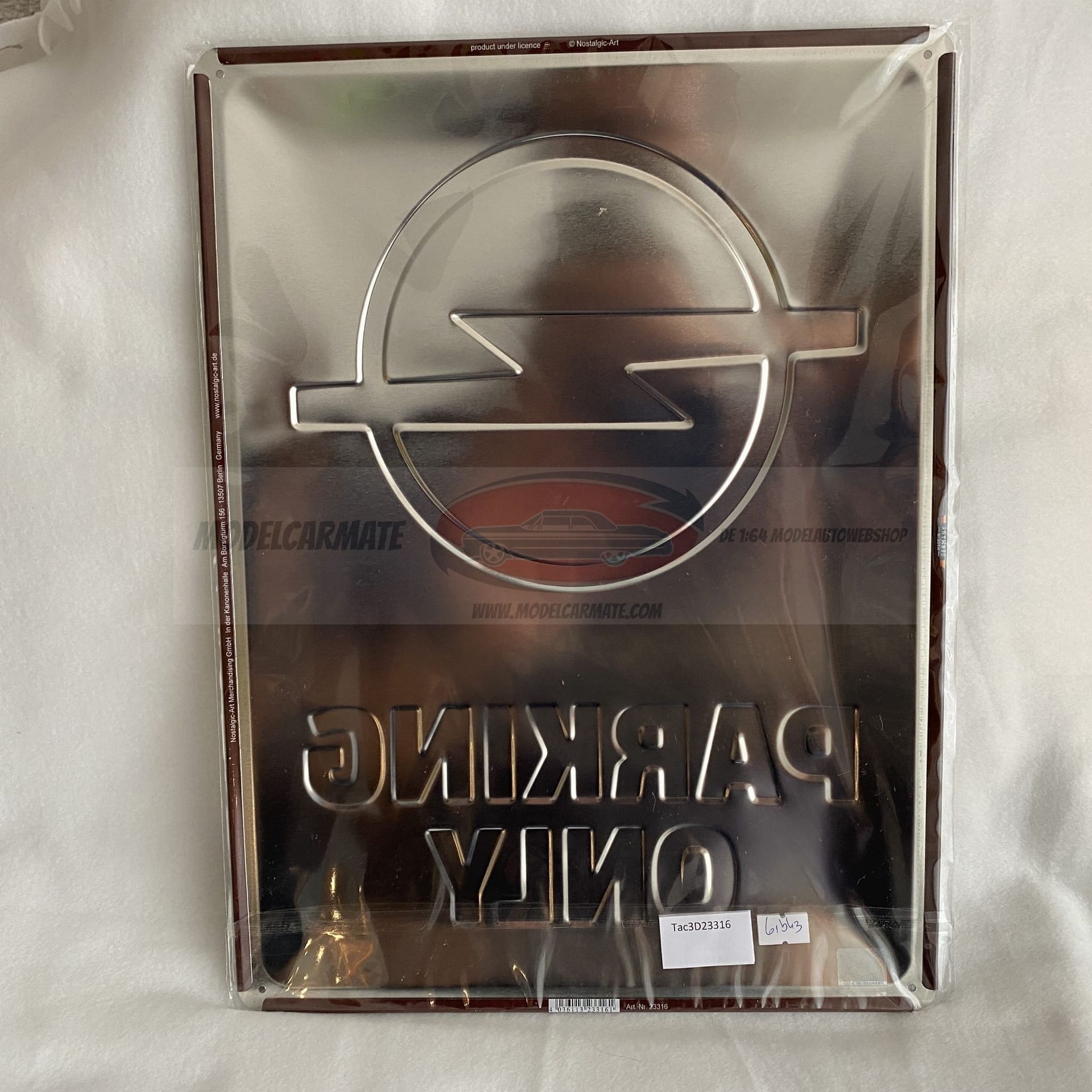 Opel Parking Only - Metalen Wandbord