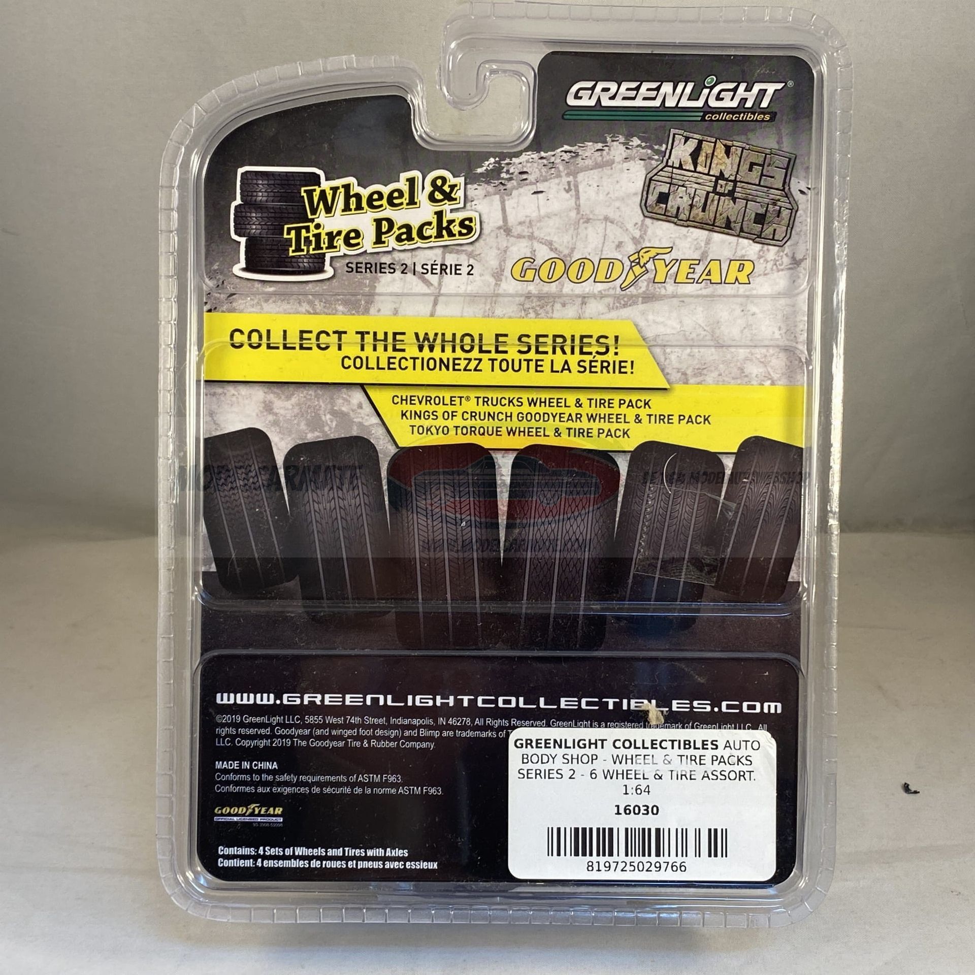 Greenlight Collectibles Auto Body Shop - Wheel & Tire Packs Series 2 - Good Year - Green Machine