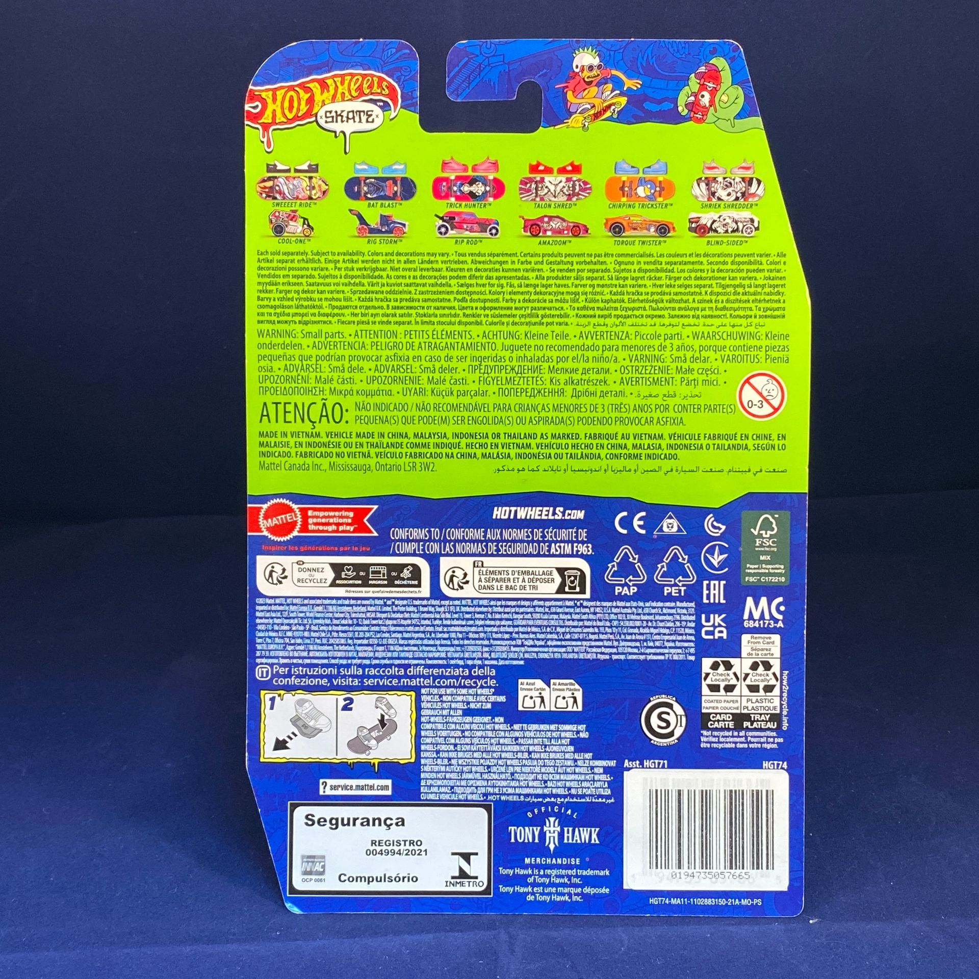 Hot Wheels Tony Hawk Skate - Bat Blast - Rig Storm