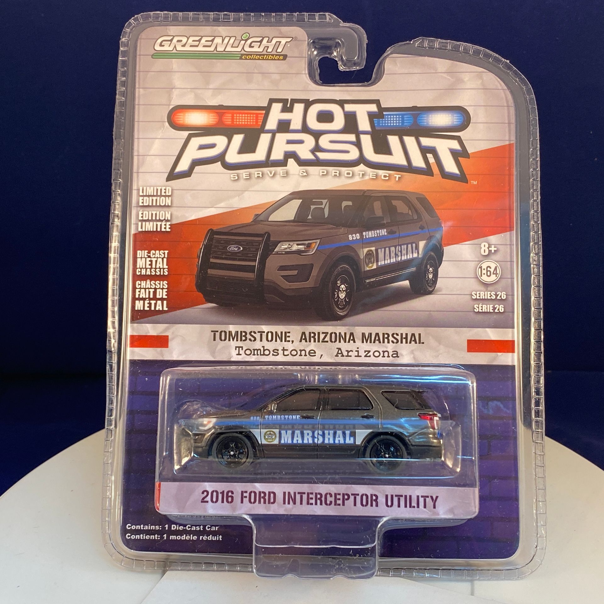 Greenlight Hot Pursuit Series 26 - 2016 Ford Interceptor Utility - Tombstone, Arizona Marshal