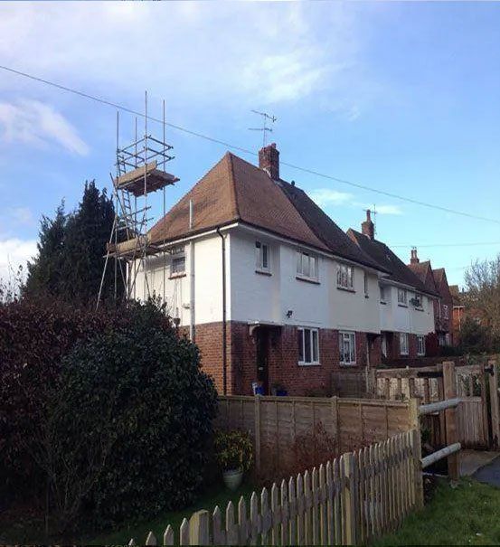 Roof after being cleaned