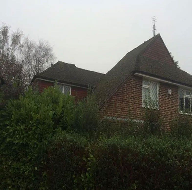Roof before being cleaned