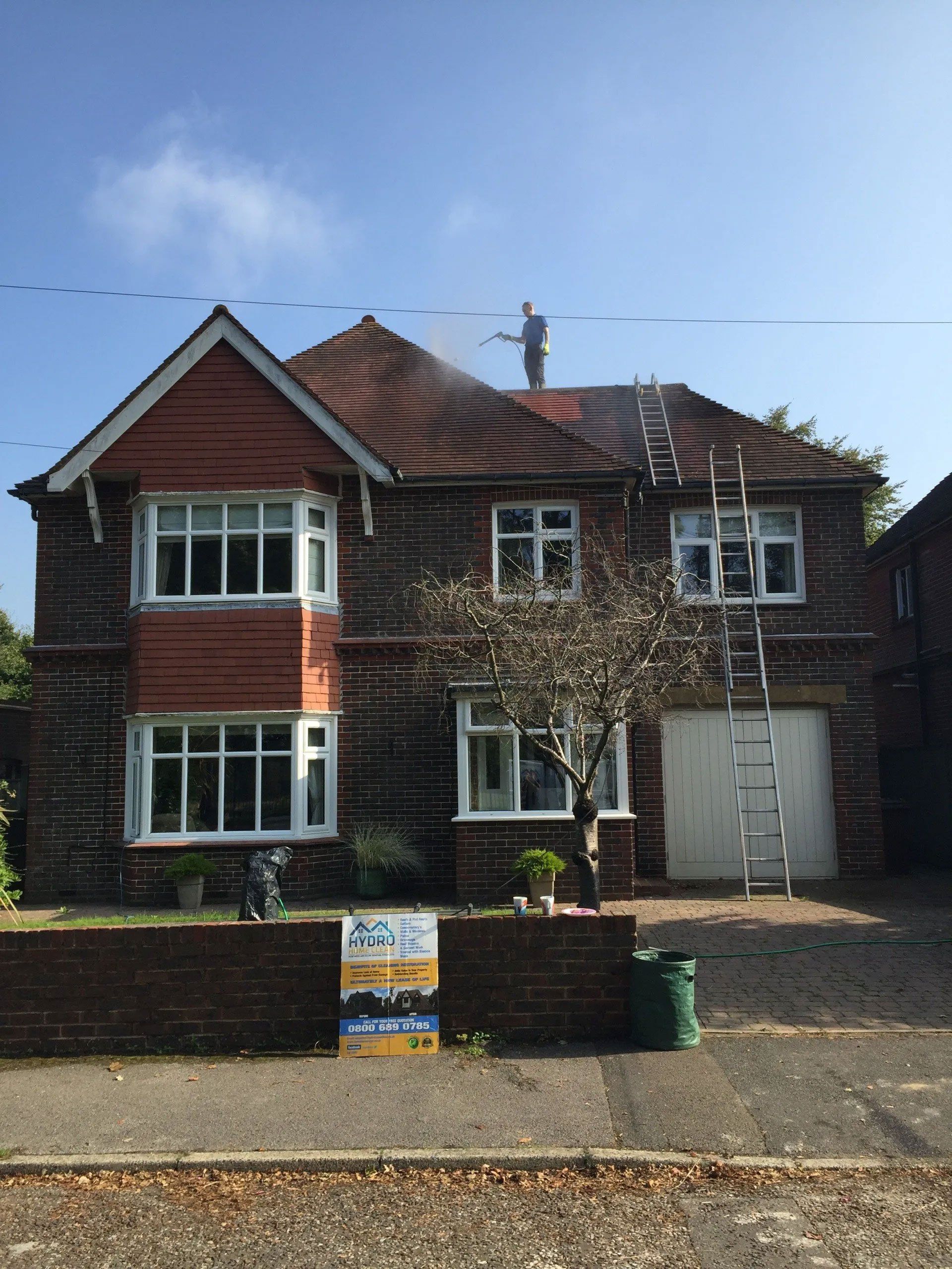 Roof before being cleaned