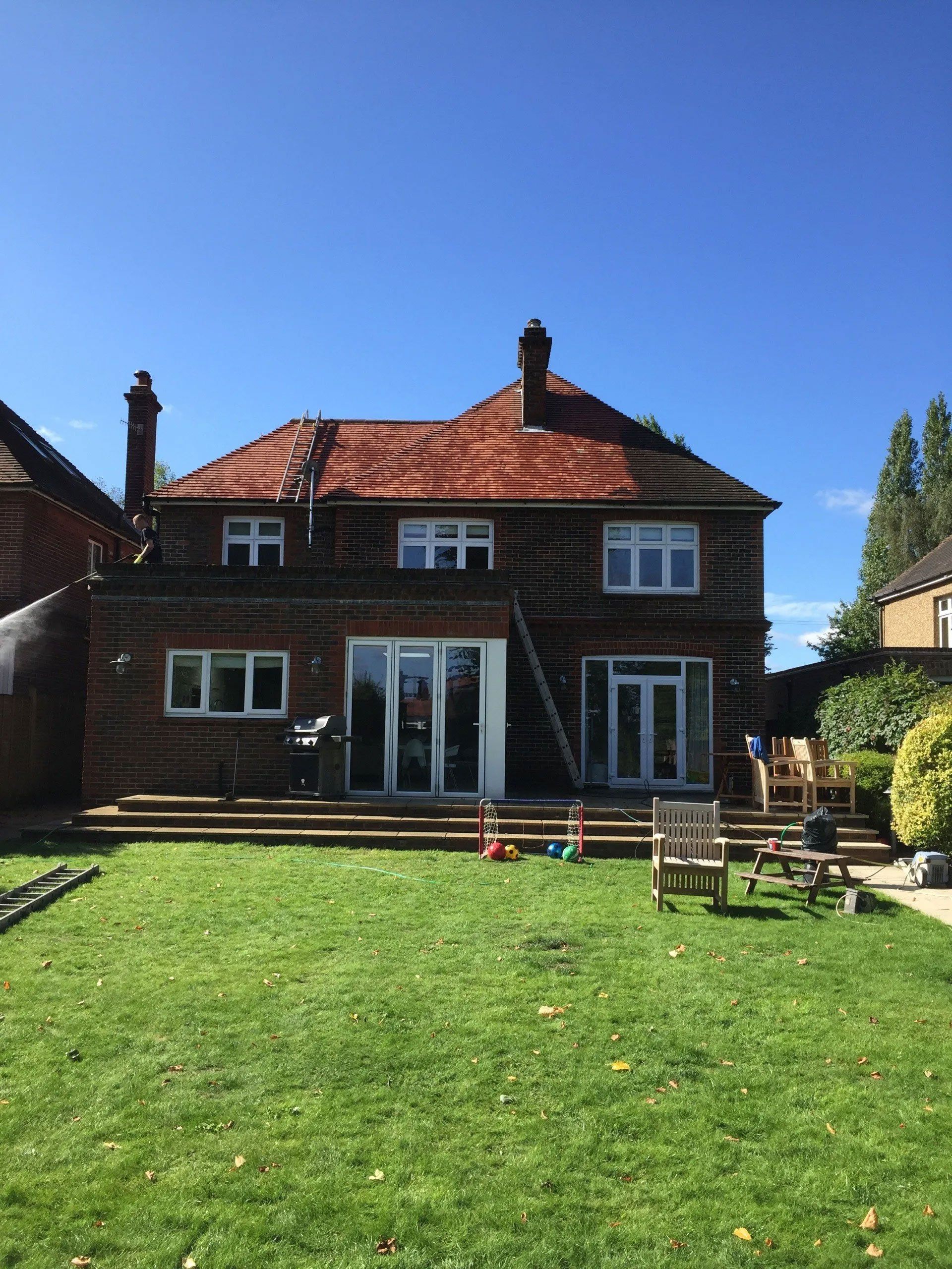 Roof before being cleaned