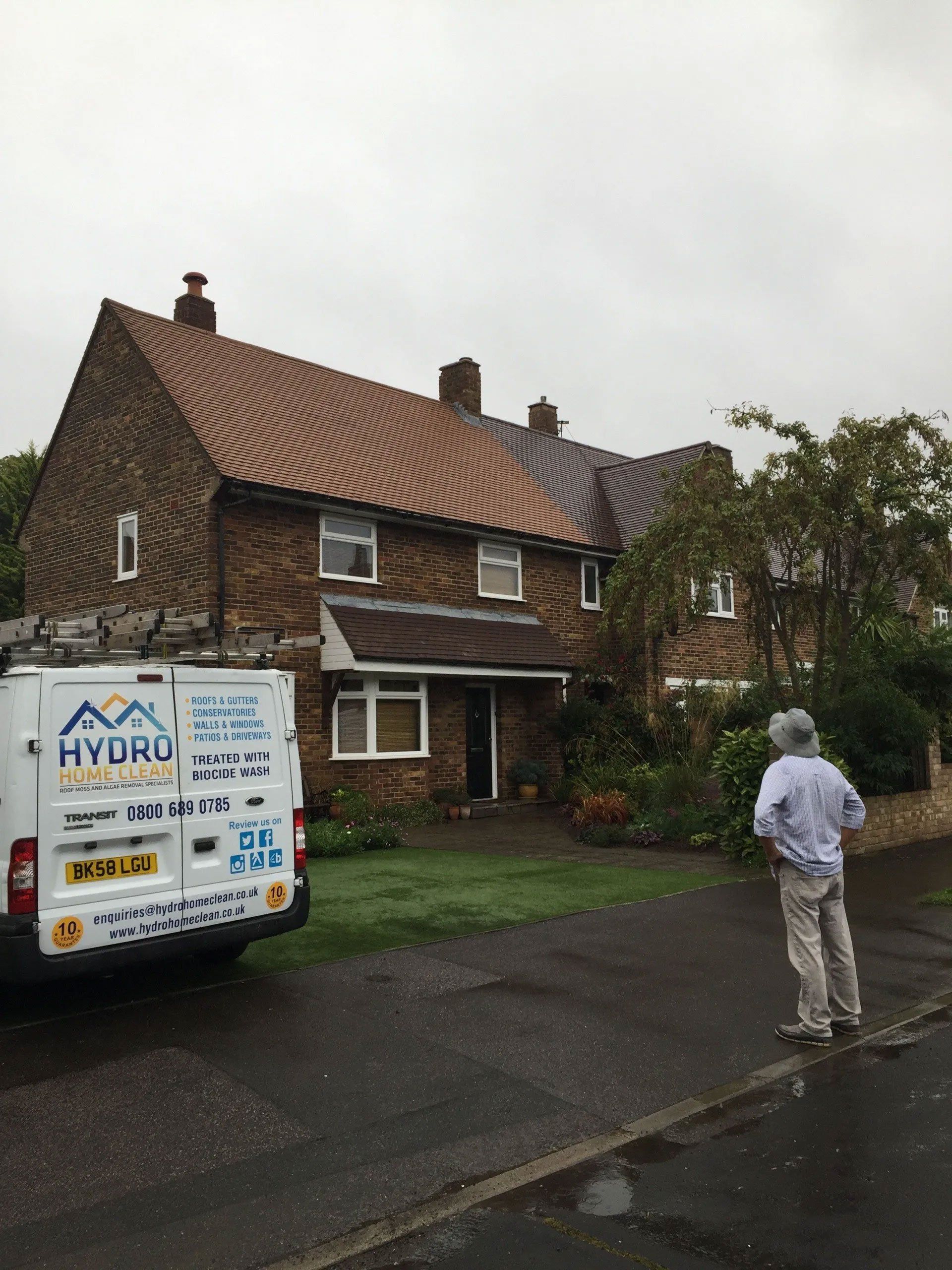 Driveway before being cleaned