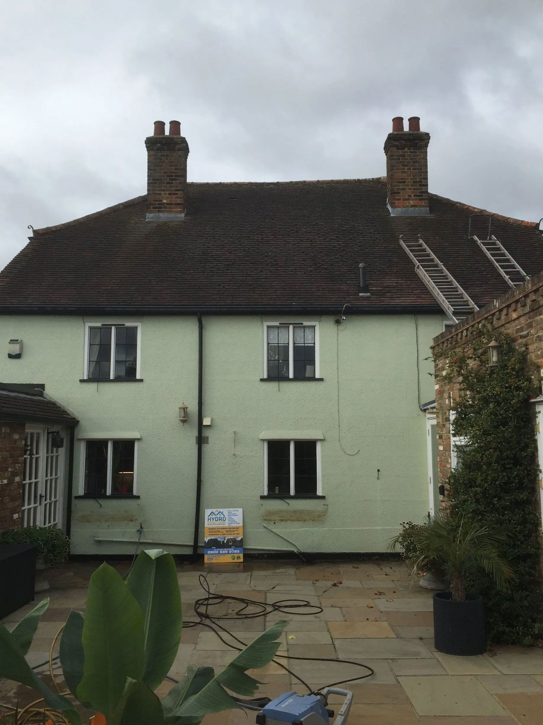 Roof before being cleaned