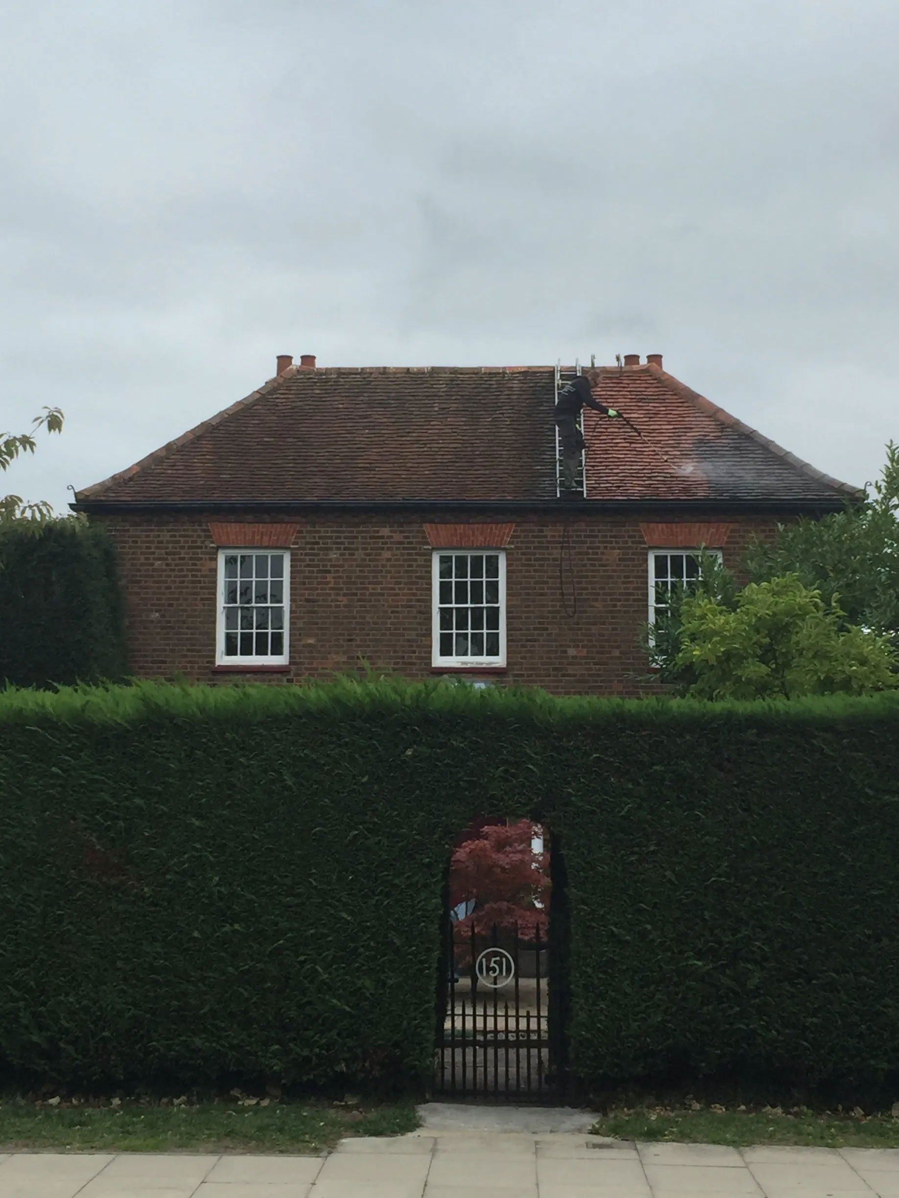 Roof before being cleaned