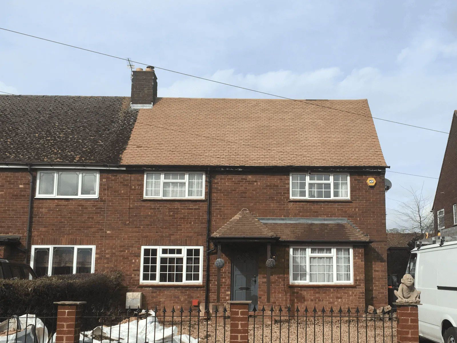 Roof after being cleaned