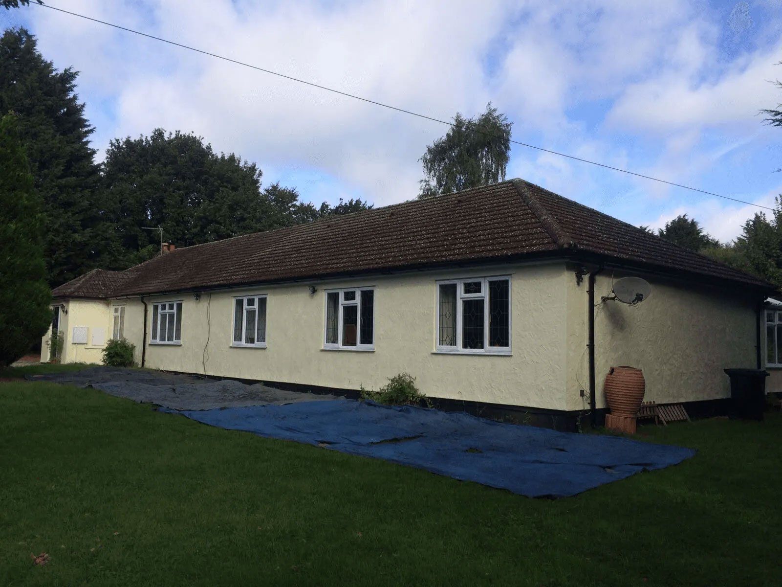Roof before being cleaned