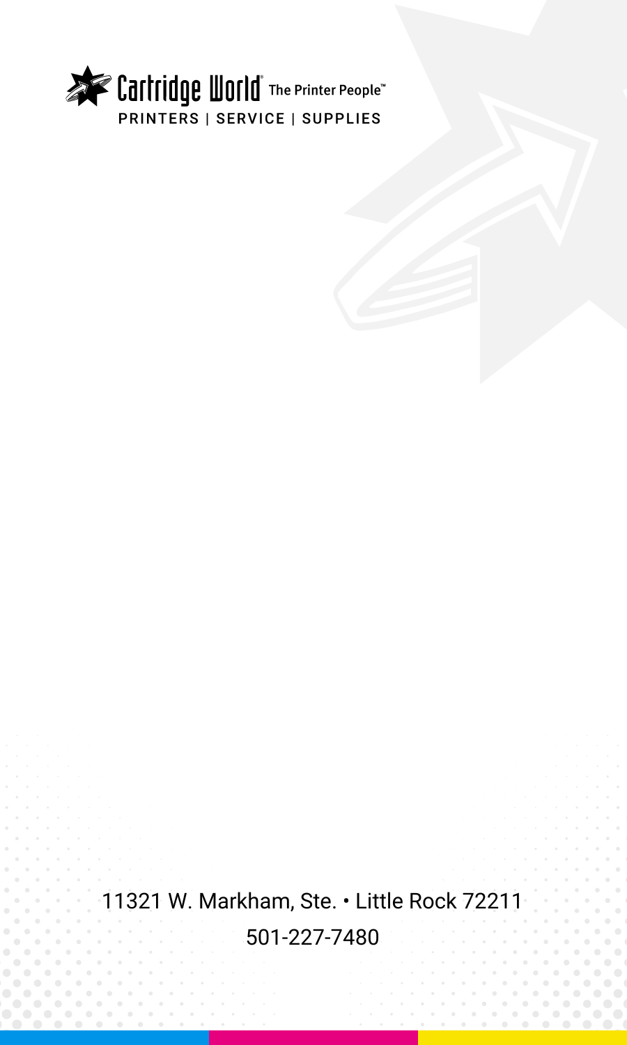 A letterhead with a star and an arrow on it.