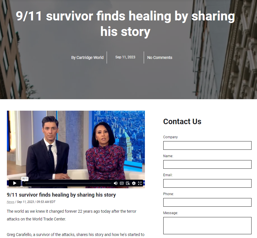 9/11 survivor finds healing by sharing his story
