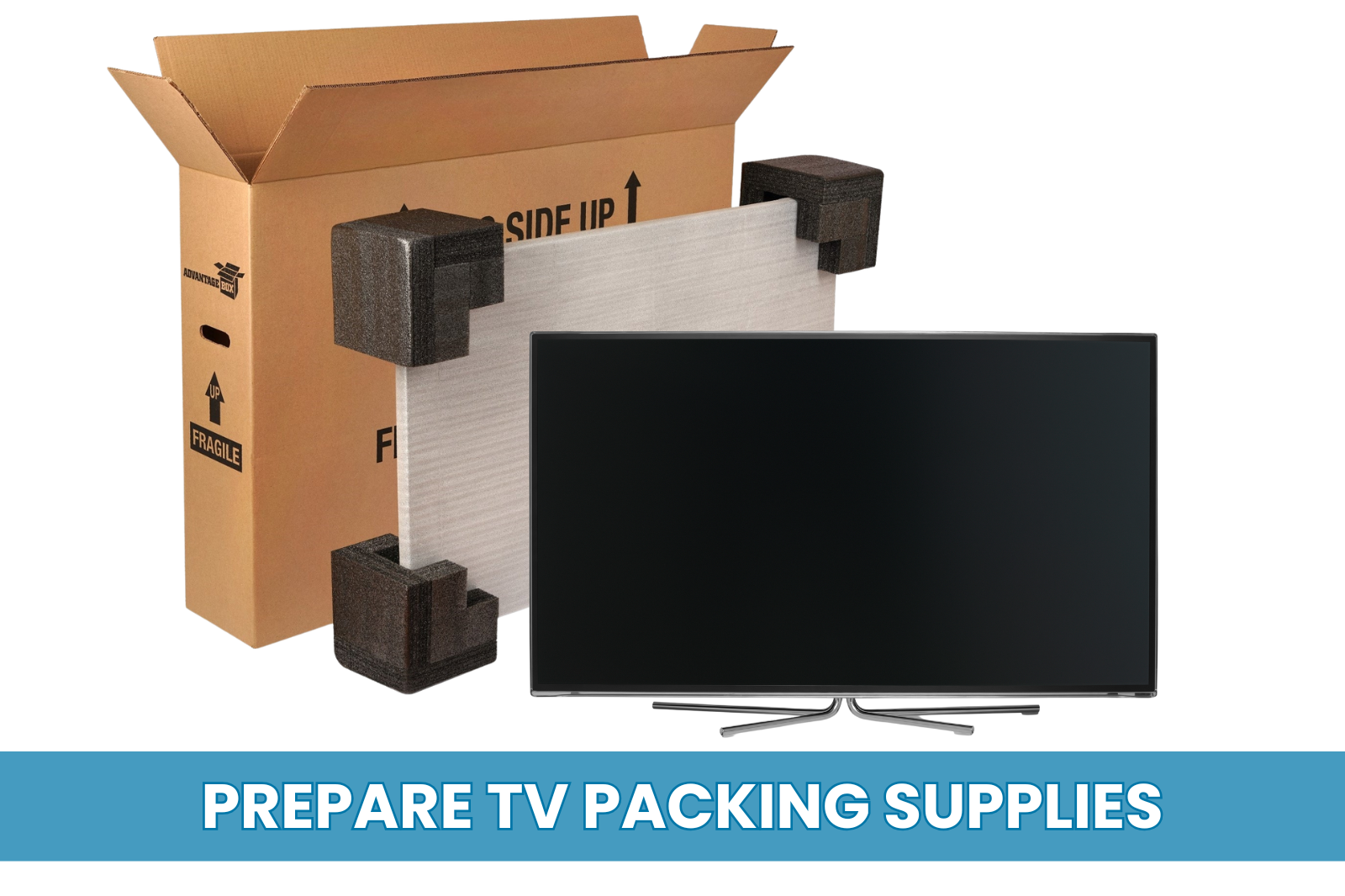 prepare tv packing supplies