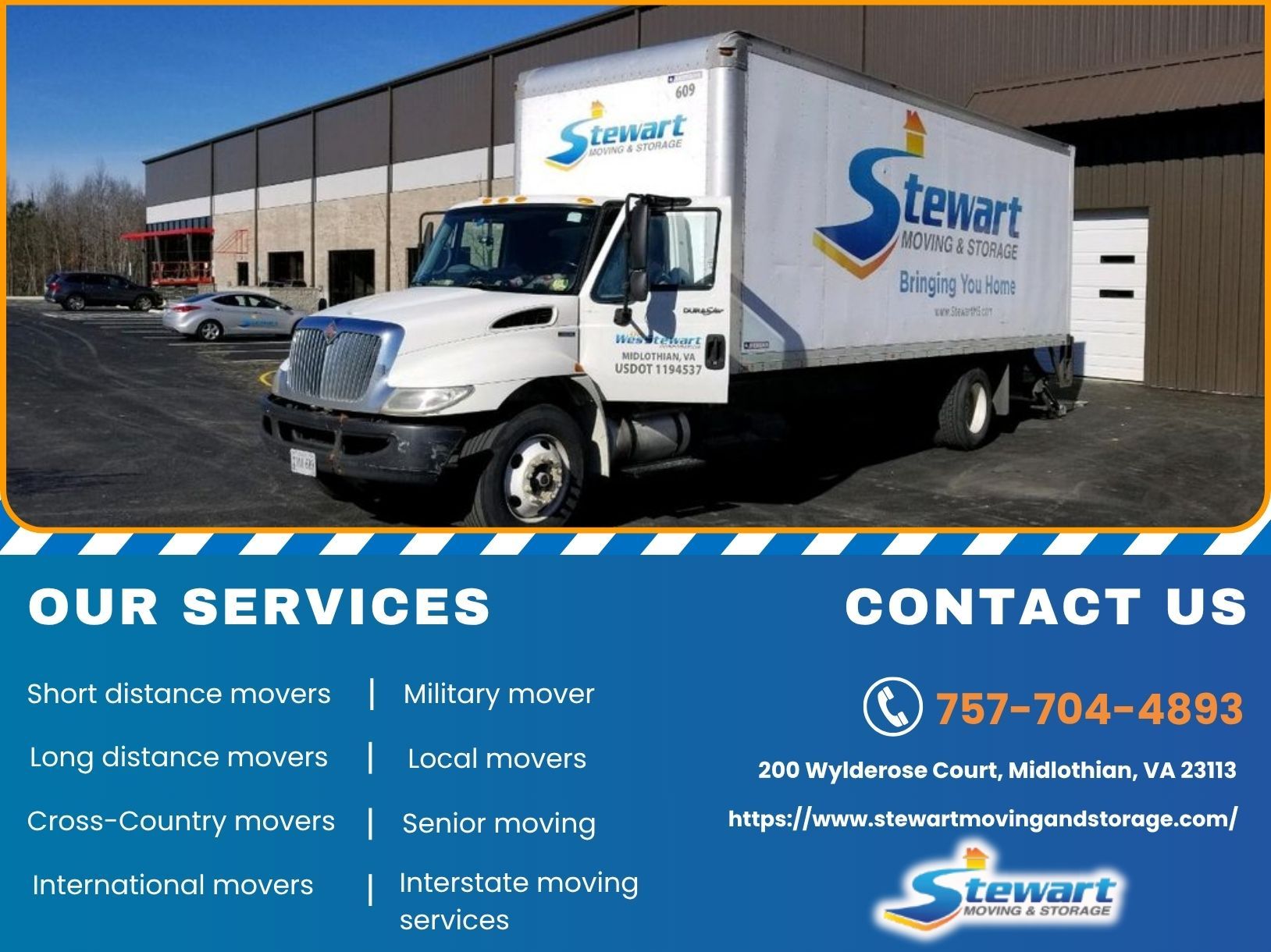 interstate moving services by Stewart Moving and Storage