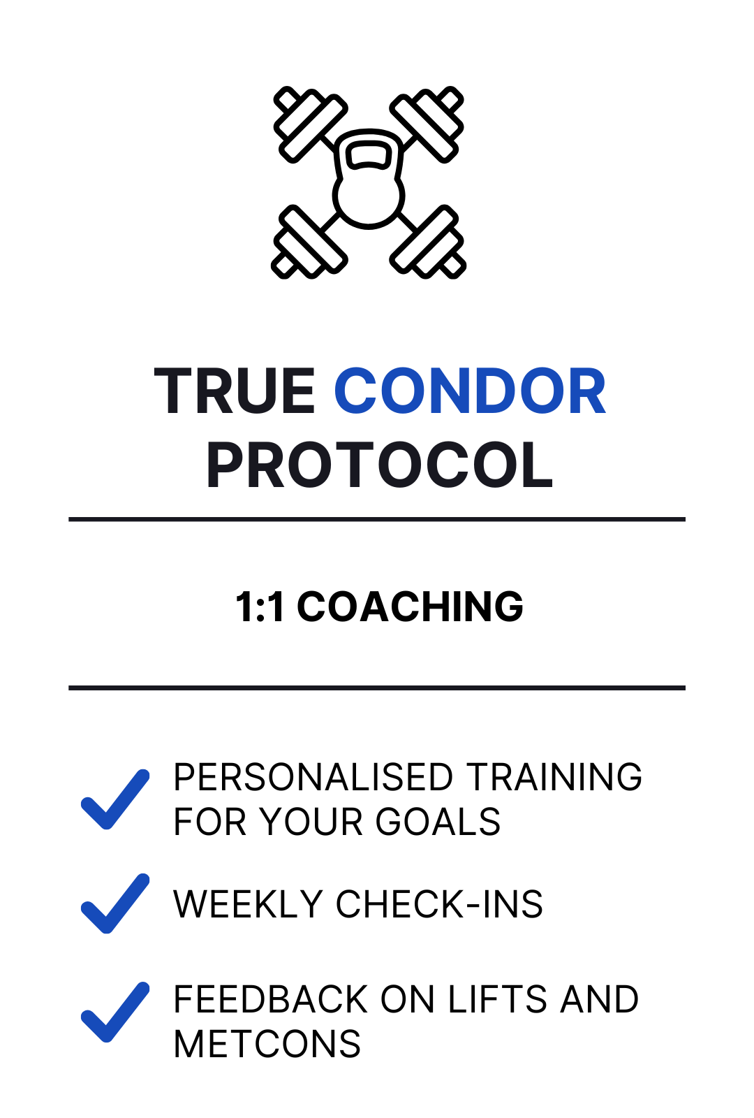 The condor protocol experience 1 on 1 coaching
