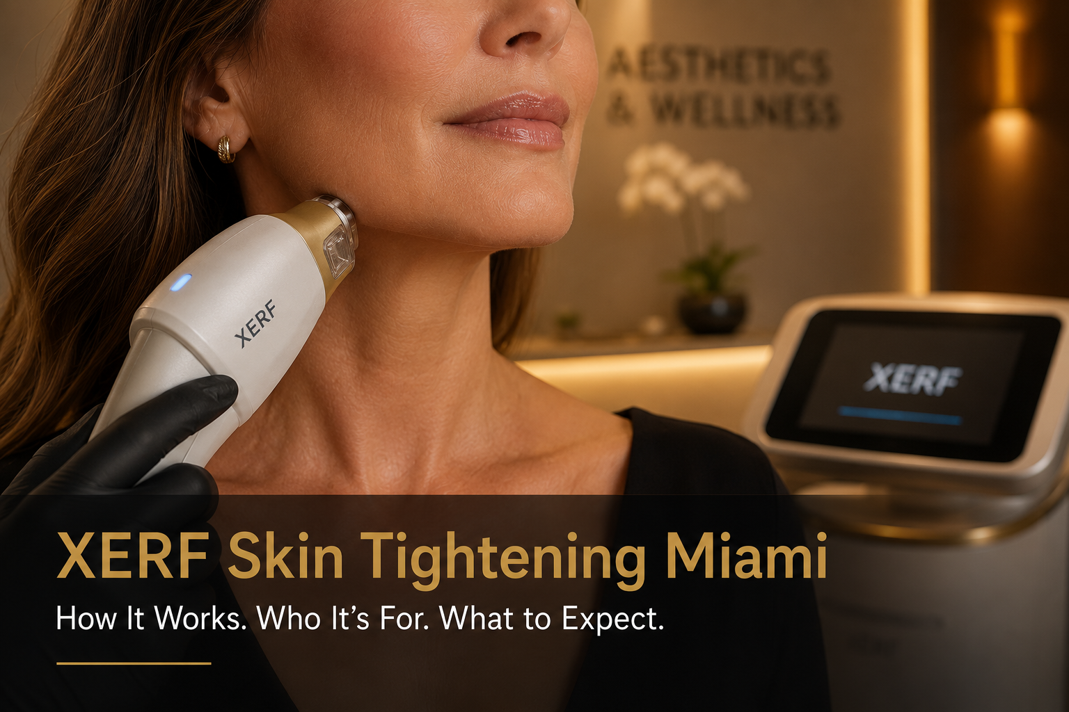 XERF skin tightening Miami cover image showing natural jawline definition