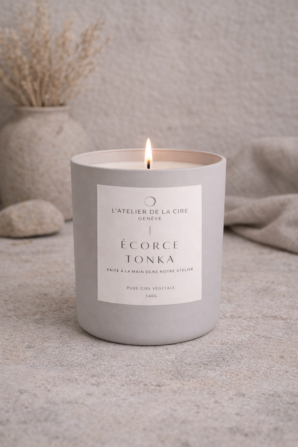 Bougie Shaanti Gris Clair