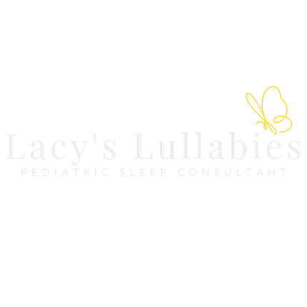 The logo for lacy 's lullabies is a pediatric sleep consultant.