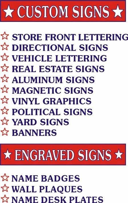 custom signs and engraved signs