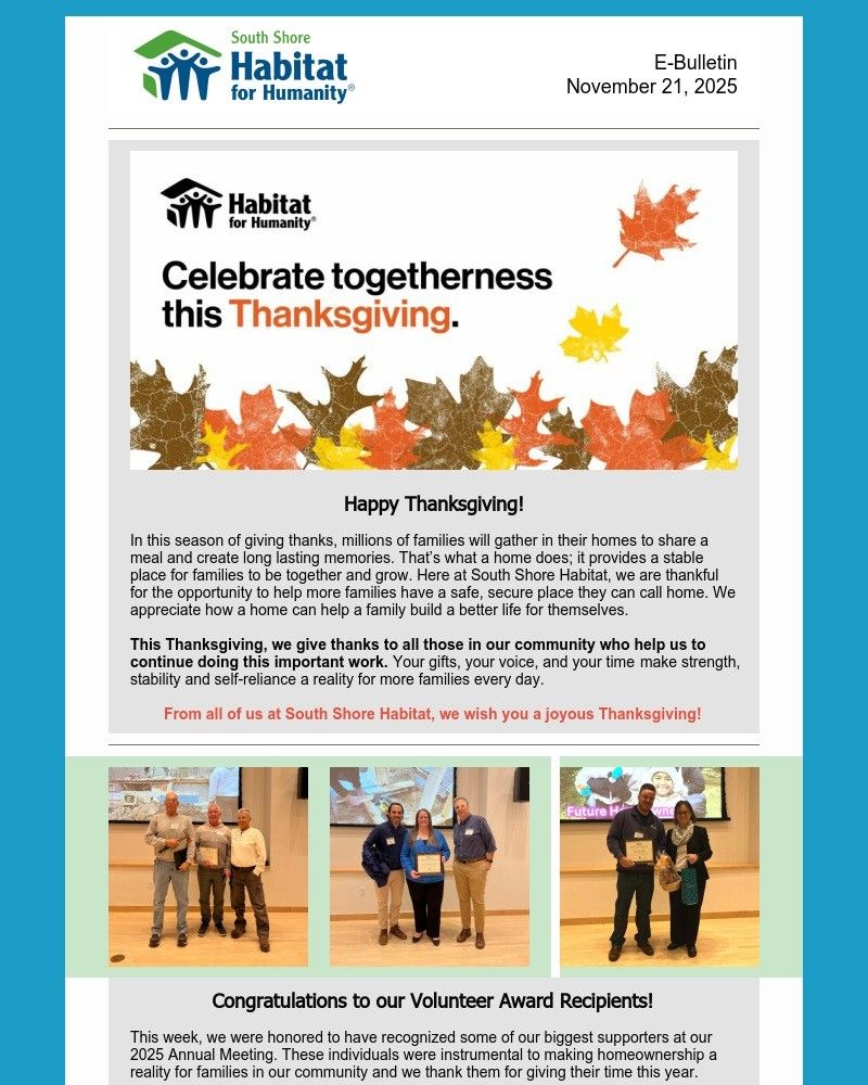 A south shore habitat for humanity newsletter for july 2021