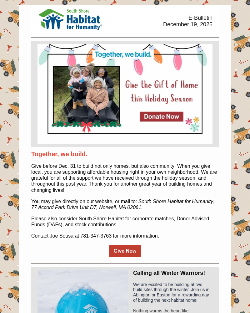 A south shore habitat for humanity newsletter for july 2021