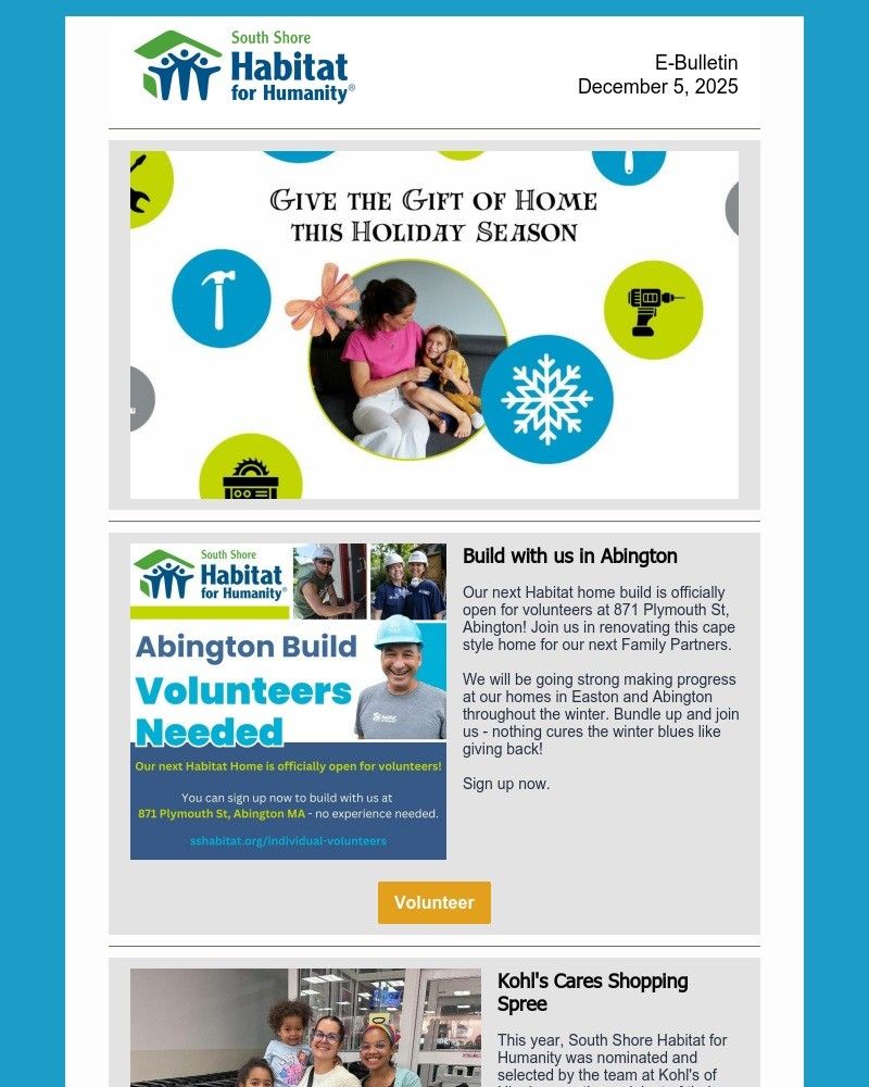 A south shore habitat for humanity newsletter for july 2021