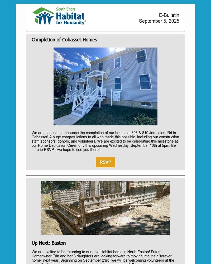 A south shore habitat for humanity newsletter for july 2021