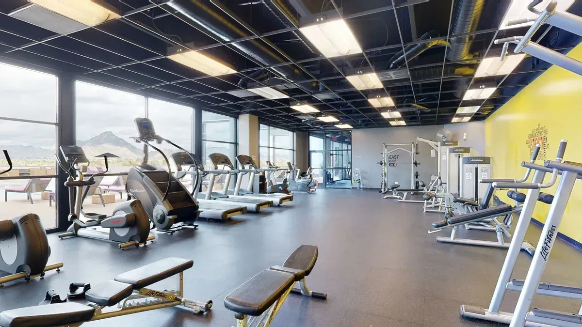 Fitness center at The Trend at 51 Apartment Homes in Phoenix, AZ.