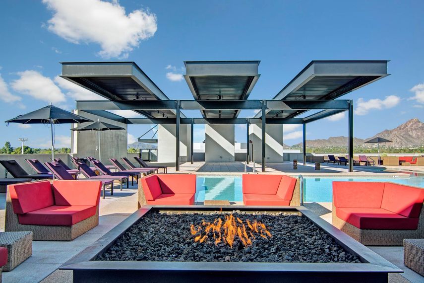 Fire pit at The Trend at 51 Apartment Homes in Phoenix, AZ.