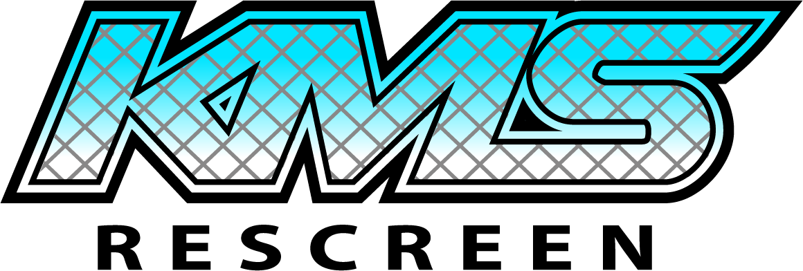 Kms rescreen logo on a white background
