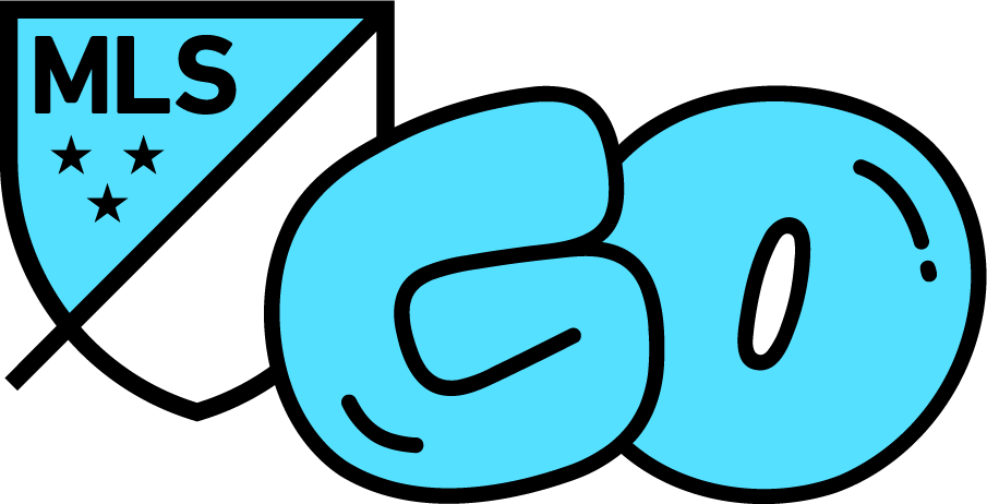 MLS shield logo with blue “GO” lettering