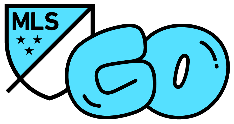 MLS Go logo with turquoise “Go” text and a blue-and-white shield icon
