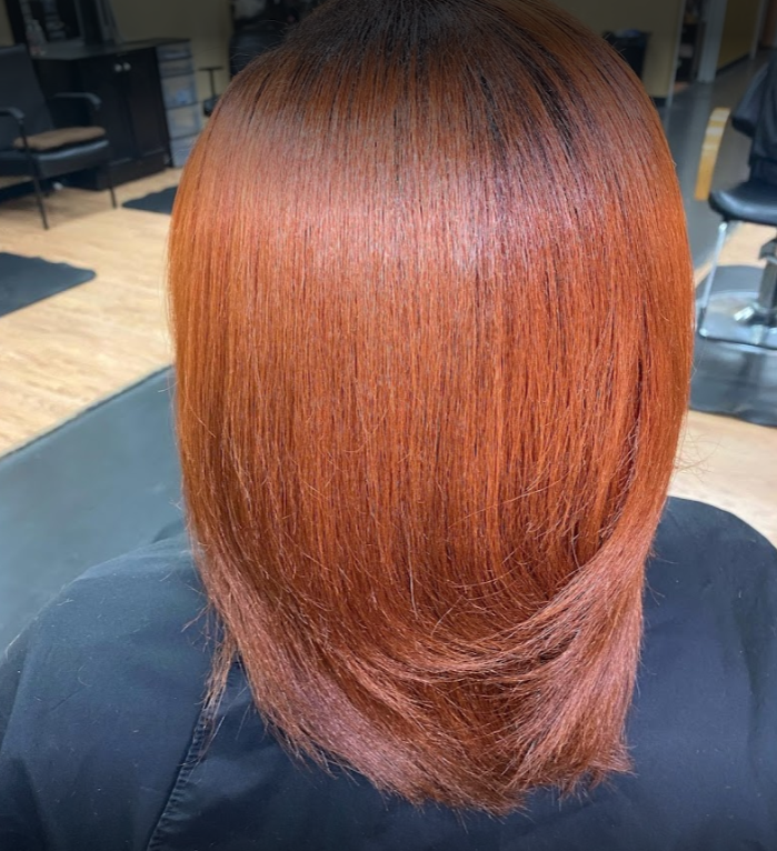 straight orange hair