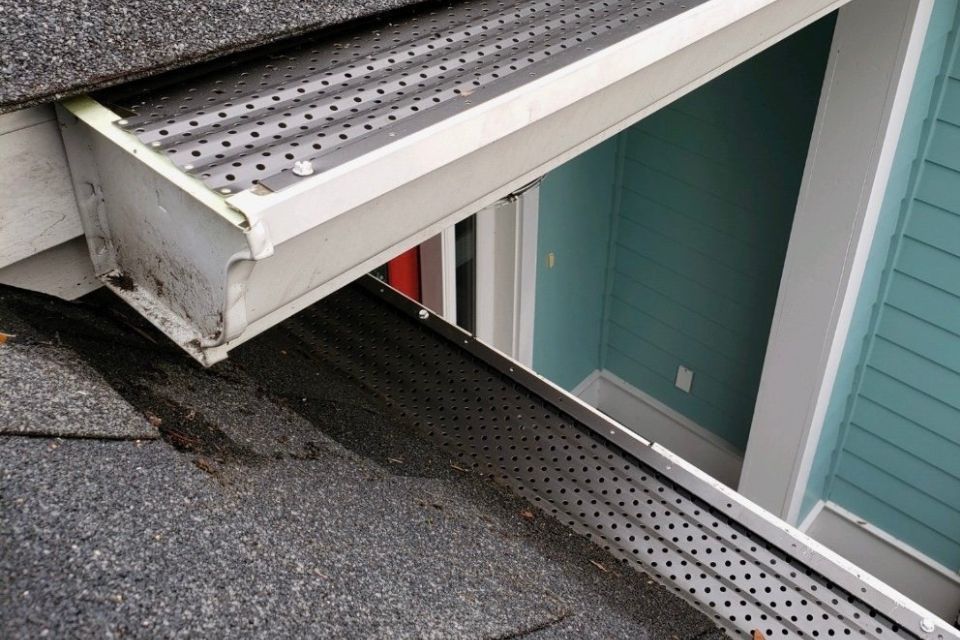Gutter Protection System in place