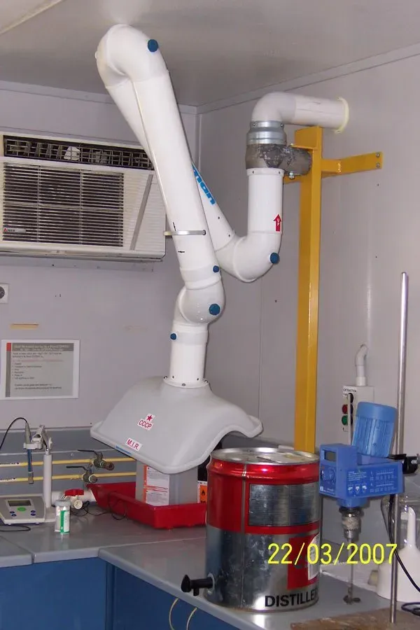 Chemical Fume Arm — Cardiff, NSW — Austedan Fabrications Pty Ltd