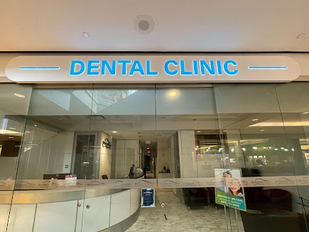A dental clinic is located in a shopping mall.