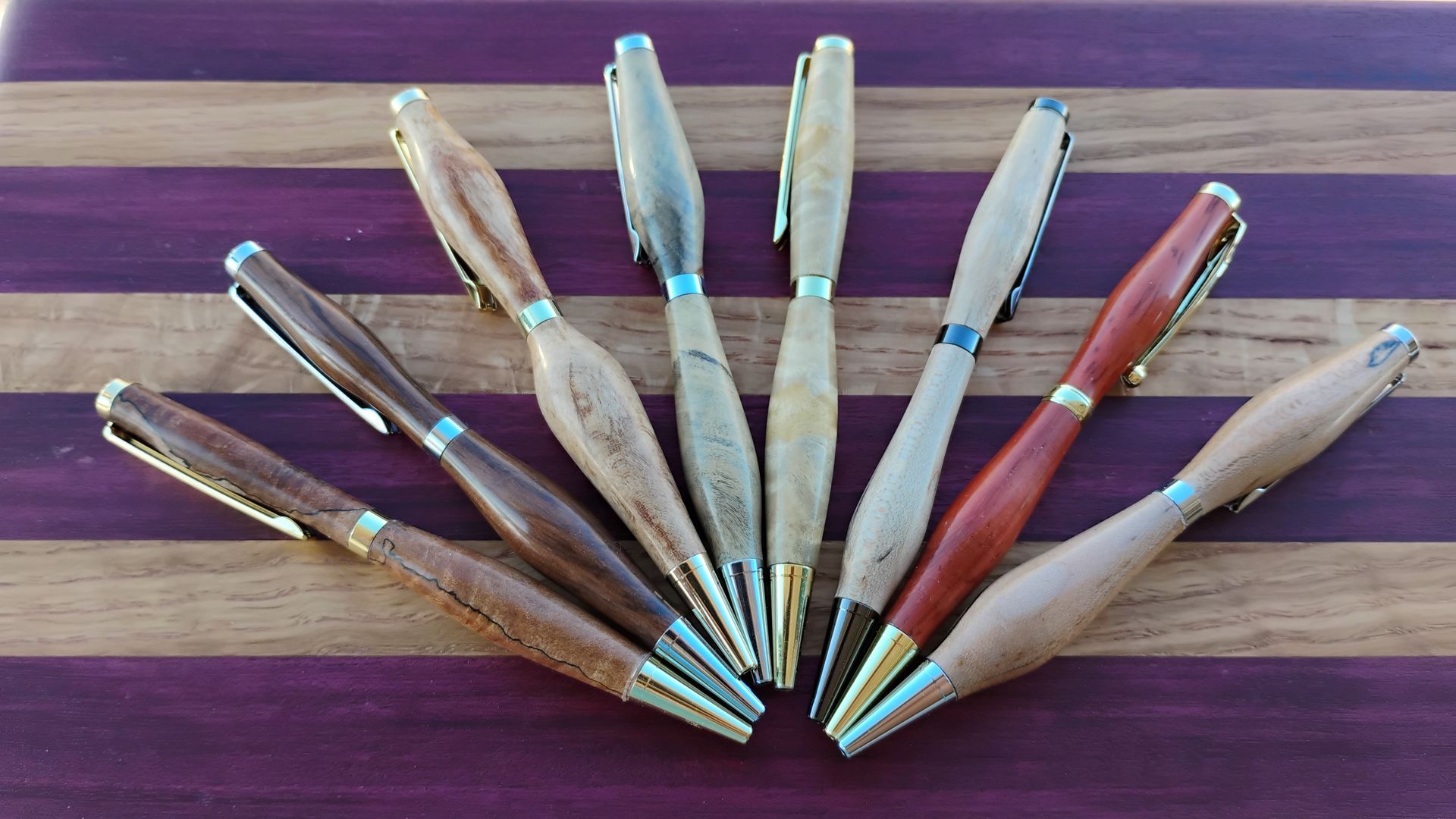 Hand Turned Hardwood pens