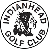 The logo for the indian head golf club shows a native american with feathers in his hair.