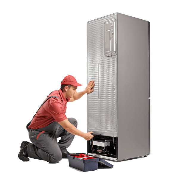 Refrigeration Equipment — Repairman Fixing Refrigerator in Waterloo, IA