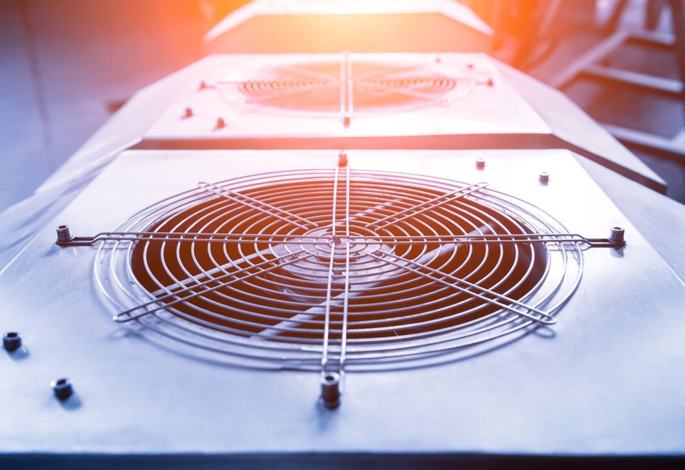 A close up of a fan with the sun shining through it.