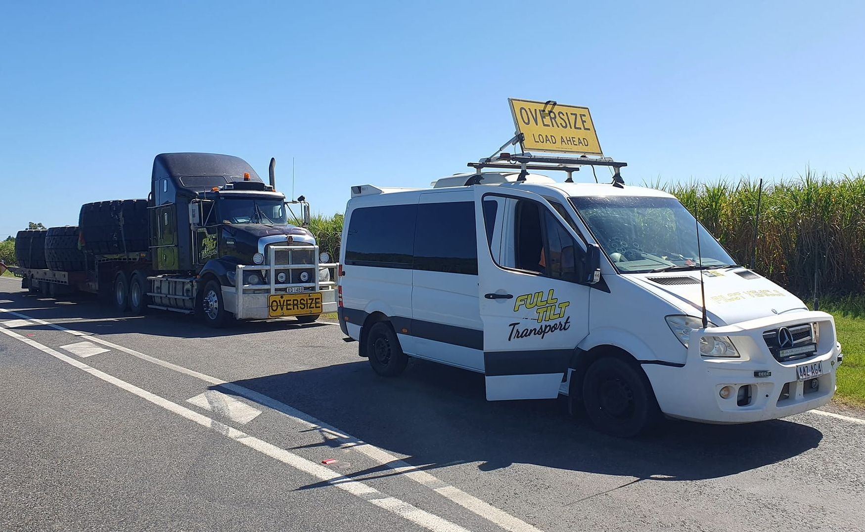 Red Truck On Road — Freight in Bakers Creek, QLD