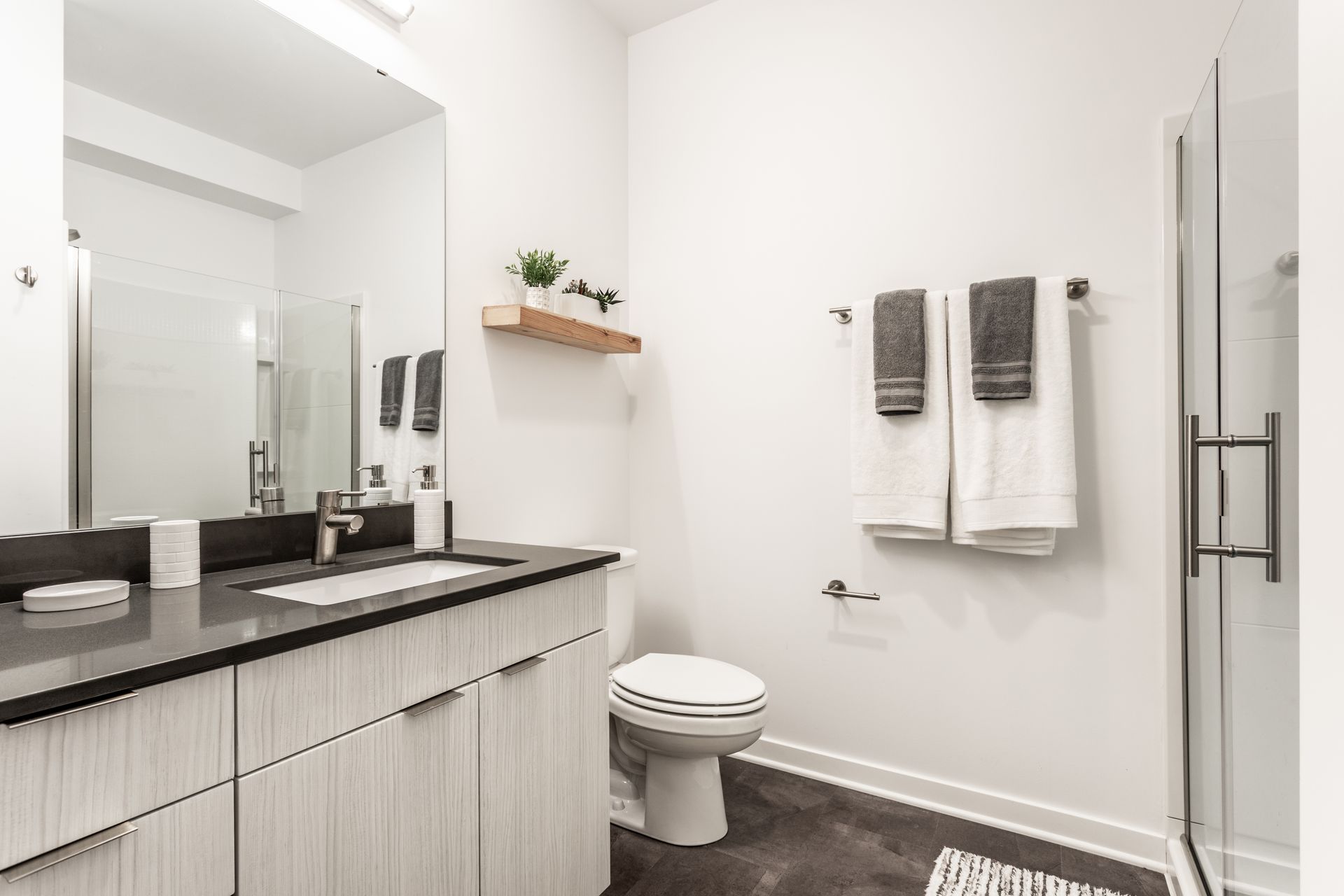 Bathroom at Vim + Vigor in Milwaukee, WI.